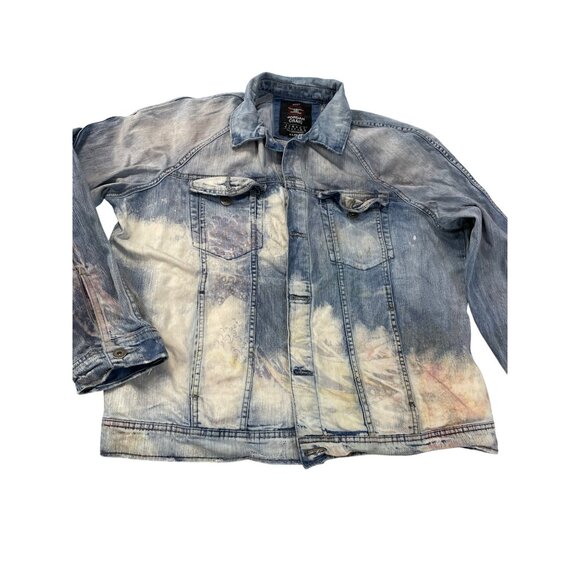 Jordan Craig Legacy Edition Mens Acid Wash distressed street Denim Jacket XL - Picture 6 of 15